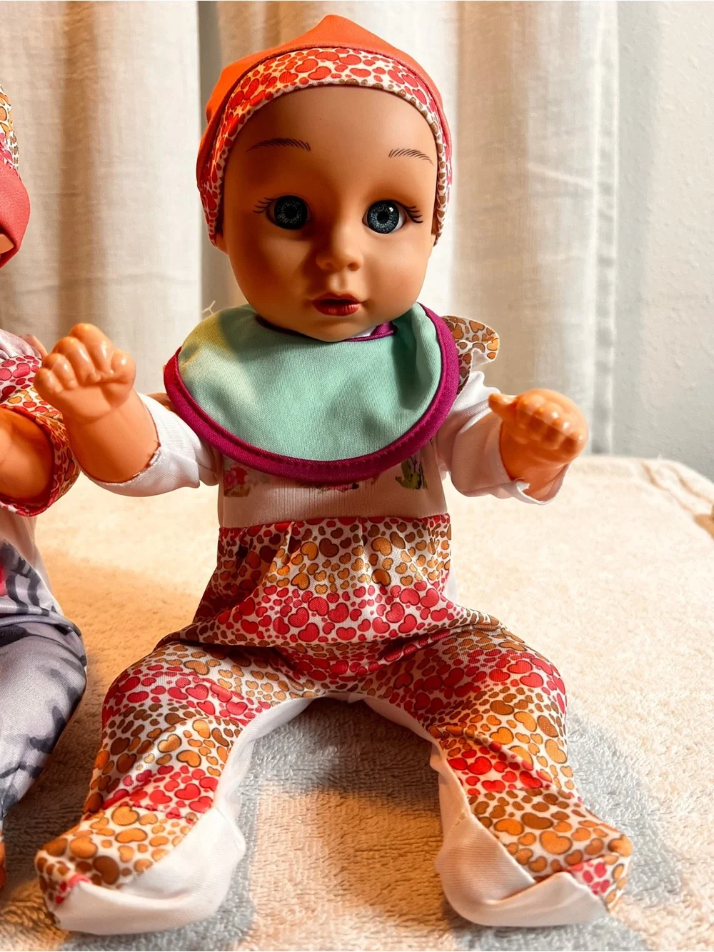 Twin Baby Dolls Set - Pink and Multicolor Outfits lolkiñ